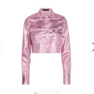 DOLCE&GABBANA
Cropped laminated shirt jacket